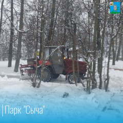на территории округа прошел обильный снегопад - фото - 1