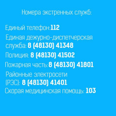 уважаемые сычевляне! Напоминаем вам о телефонах экстренных служб - фото - 1