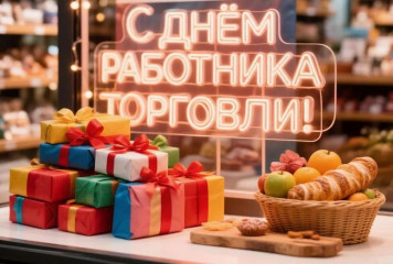 поздравление Главы МО Т.П. Васильевой и Председателя Сычевской окружной Думы Е.А. Трофимова с Днем работника торговли - фото - 1